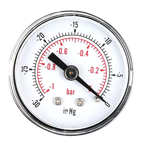 -1 bis 0 bar -30~0inHg Dual Scale Vakuum-Manometer 1/8 BSPT-Rückanschluss von Gancon