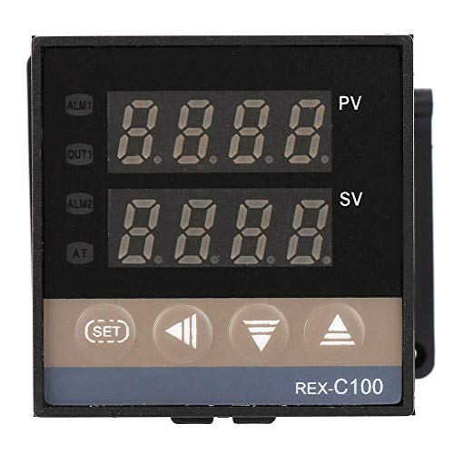 Gancon Temperaturregler, Digital Thermostat Controller PID Relaisausgang mit K-Typ Thermoelement Temperatursensor, Modell REX-C100 FK02-M-AN 0 ℃ 400 ℃ von Gancon