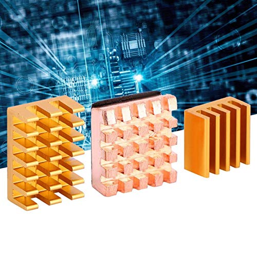 Kühlkörper, 3 Sätze Kupfer-Aluminium-Kühlkörper-Set für elektronische Komponenten von Raspbery Pi Electrical Equipment von Gancon