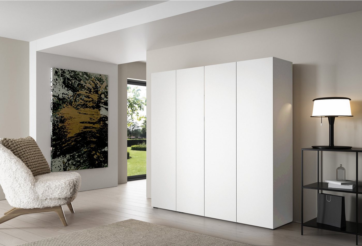 Gand Meble Drehtürenschrank Kleiderschrank OLEK in Weiß – Push-to-Open & LED-Beleuchtung modularer Schrank aus Korpus, Aufsätzen und austauschbaren Fronten Gand Meble Drehtürenschrank Kleiderschrank OLEK in Weiß – Push-to-Open & LED-Beleuchtung modularer Schrank aus Korpus, Aufsätzen und austauschbaren Fronten von Gand Meble