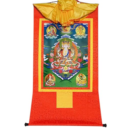 Gandhanra Thangka Tibetische Wandbehang,Ushnishavijaya Thangka,Heißgeprägter Buddha Wandteppich für Zen Wohnkultur, Meditation, Spirituelle Entspannung und Ruhe Gandhanra Thangka Tibetische Wandbehang,Ushnishavijaya Thangka,Heißgeprägter Buddha Wandteppich für Zen Wohnkultur, Meditation, Spirituelle Entspannung und Ruhe von Gandhanra