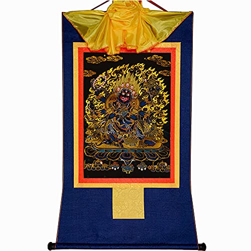 Gandhanra Thangka Tibetische Wandbehang,Mahakala Thangka,Heißgeprägter Buddha Wandteppich für Zen Wohnkultur, Meditation, Spirituelle Entspannung und Ruhe Gandhanra Thangka Tibetische Wandbehang,Mahakala Thangka,Heißgeprägter Buddha Wandteppich für Zen Wohnkultur, Meditation, Spirituelle Entspannung und Ruhe von Gandhanra