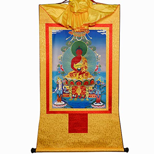Gandhanra Thangka Tibetische Wandbehang,Amitabha Thangka,Heißgeprägter Buddha Wandteppich für Zen Wohnkultur, Meditation, Spirituelle Entspannung und Ruhe Gandhanra Thangka Tibetische Wandbehang,Amitabha Thangka,Heißgeprägter Buddha Wandteppich für Zen Wohnkultur, Meditation, Spirituelle Entspannung und Ruhe von Gandhanra