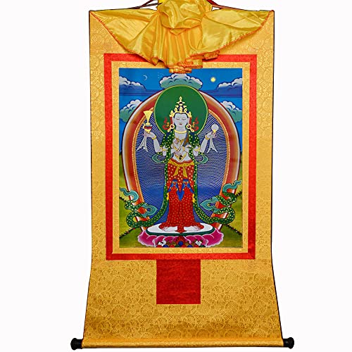 Gandhanra Thangka Tibetische Wandbehang,Chenrezig Thagnka,Heißgeprägter Buddha Wandteppich für Zen Wohnkultur, Meditation, Spirituelle Entspannung und Ruhe Gandhanra Thangka Tibetische Wandbehang,Chenrezig Thagnka,Heißgeprägter Buddha Wandteppich für Zen Wohnkultur, Meditation, Spirituelle Entspannung und Ruhe von Gandhanra