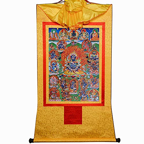 Gandhanra Thangka Tibetische Wandbehang,Dharmapala Panjaranata Mahakala Thangka,Heißgeprägter Buddha Wandteppich für Zen Wohnkultur, Meditation, Spirituelle Entspannung und Ruhe Gandhanra Thangka Tibetische Wandbehang,Dharmapala Panjaranata Mahakala Thangka,Heißgeprägter Buddha Wandteppich für Zen Wohnkultur, Meditation, Spirituelle Entspannung und Ruhe von Gandhanra
