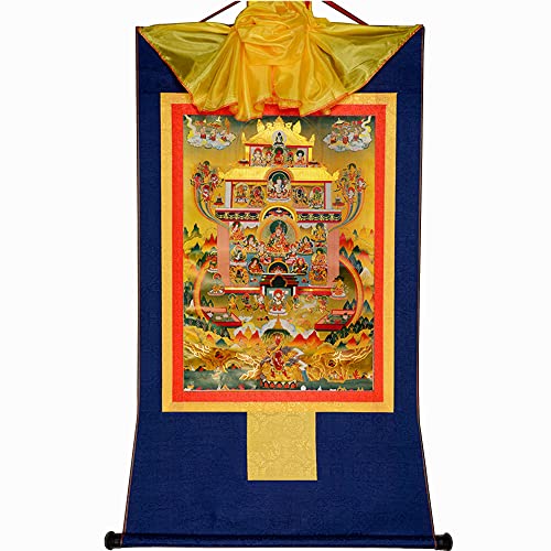 Gandhanra Thangka Tibetische Wandbehang,Guru Rinpoche Reines Land Thangka,Heißgeprägter Buddha Wandteppich für Zen Wohnkultur, Meditation, Spirituelle Entspannung und Ruhe Gandhanra Thangka Tibetische Wandbehang,Guru Rinpoche Reines Land Thangka,Heißgeprägter Buddha Wandteppich für Zen Wohnkultur, Meditation, Spirituelle Entspannung und Ruhe von Gandhanra