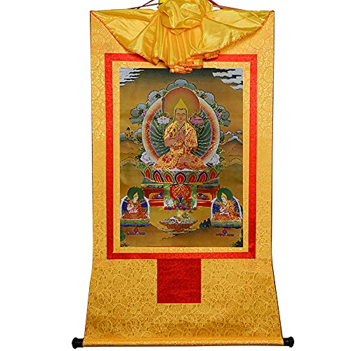 Gandhanra Thangka Tibetische Wandbehang,Je Tsongkhapa Thangka,Heißgeprägter Buddha Wandteppich für Zen Wohnkultur, Meditation, Spirituelle Entspannung und Ruhe Gandhanra Thangka Tibetische Wandbehang,Je Tsongkhapa Thangka,Heißgeprägter Buddha Wandteppich für Zen Wohnkultur, Meditation, Spirituelle Entspannung und Ruhe von Gandhanra