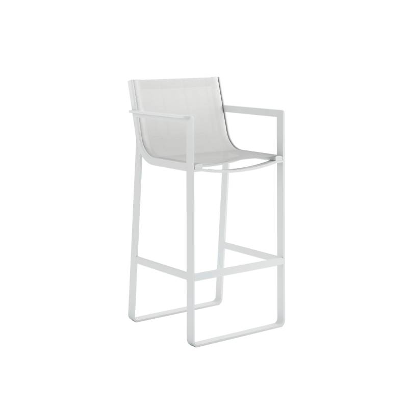 Gandia Blasco Flat Textil High Stool with High Backrest and Armrest von Gandia Blasco