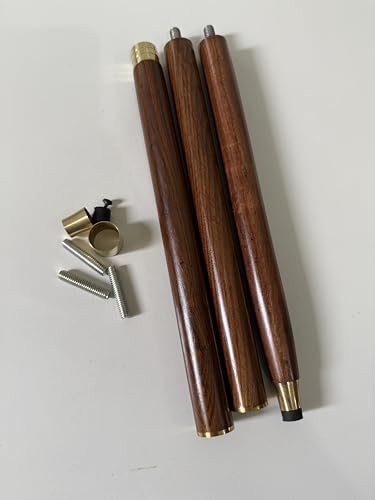 Ganga Nautical Möbelbeine aus Massivholz mit Messingspitzen, 30,5 cm, Walnussholz-Finish, 3 Stück Ganga Nautical Möbelbeine aus Massivholz mit Messingspitzen, 30,5 cm, Walnussholz-Finish, 3 Stück von Ganga Nautical