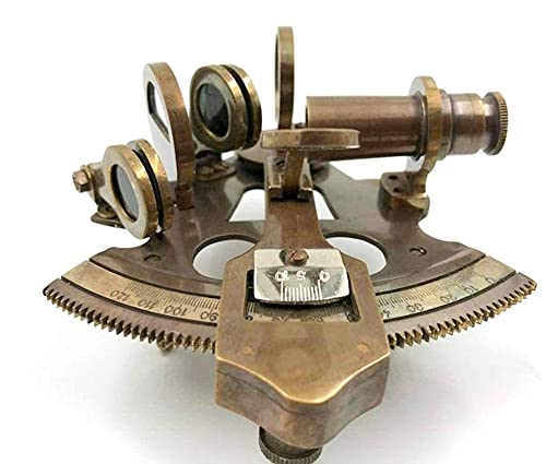 Vintage Look Messing Sextant Funktions Teleskope für Dekoration und Geschenk, Marine Navigation Sextant Versand Astrolabe-Modell sextan von Ganga Nautical