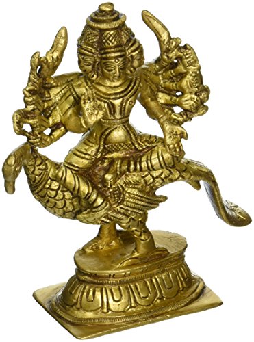 GangesIndia Skanda Murugan sitzen auf Pfau von GangesIndia