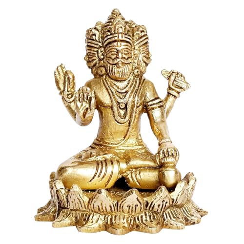 gangesindia 'Lord Brahma' creater of Universe – Messing Statue von GangesIndia