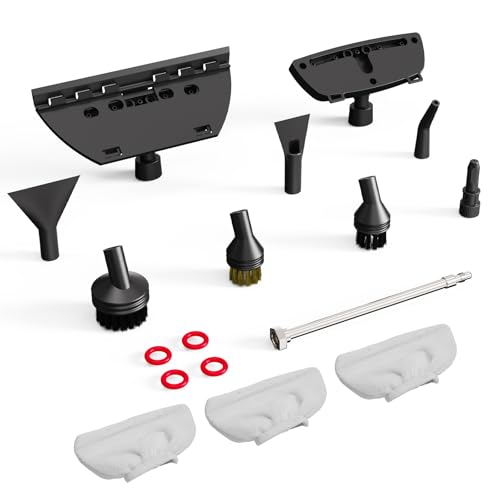 Handdampfreiniger Zubehör, inklusive 2 Nylon, 1 Messingbürsten, 2 Nylondüsen, 1 verlängerte Düse, 2 Flachschaber, 1 Fensterschaber mit 3 Handtuchabdeckungen, 4 Gummiring, um Wasserlecks zu verhindern Handdampfreiniger Zubehör, inklusive 2 Nylon, 1 Messingbürsten, 2 Nylondüsen, 1 verlängerte Düse, 2 Flachschaber, 1 Fensterschaber mit 3 Handtuchabdeckungen, 4 Gummiring, um Wasserlecks zu verhindern von Ganggend