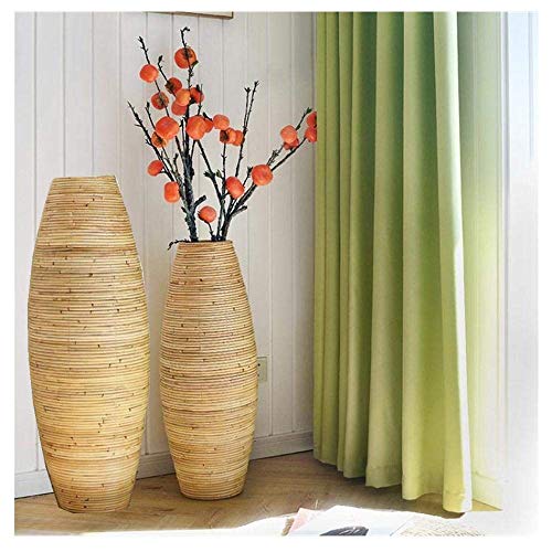 Gangkun Rattanvase, Bodenvase, Fensterdeko, Wohnzimmervase, Höhe 30 cm + 40 cm von Gangkun