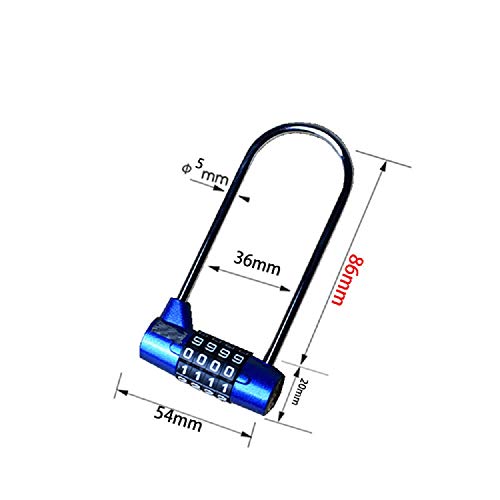 Passwort-Vorhängeschloss mit langem Strahl/großer verlängerter U-förmiger Schlossbalken-Blau von Gangkun