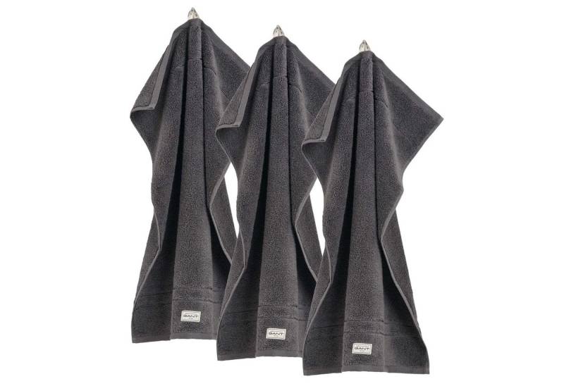 Gant Gästehandtücher Unisex Gästetuch 3er Pack Baumwolle Premium Towel, Frottier (Packung, 3-St) von Gant