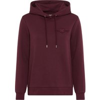 Gant Hoodie "REG TONAL SHIELD HOODIE", Ton in Ton Stickerei, Rippbündchen von Gant