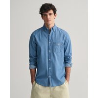 Gant Langarmhemd "Regular Fit Denimhemd Jeanshemd pflegeleicht" von Gant