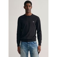 Gant Rundhalspullover "CLASSIC COTTON C-NECK", Premium Strickpullver aus weicher 100% Baumwolle, Übergangspullover von Gant