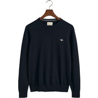Gant Rundhalspullover "CLASSIC COTTON C-NECK", Premium Strickpullver aus weicher 100% Baumwolle, Übergangspullover von Gant