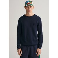 Gant Rundhalspullover "COTTON PIQUE C-NECK", mit Logostickerei auf der Brust von Gant