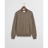 Gant Rundhalspullover "CTN/WO C-NECK", mit Logostickerei von Gant