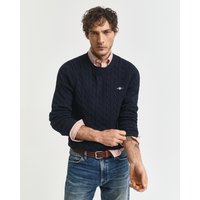 Gant Strickpullover "COTTON CABLE C-NECK", mit Wappen-Logostickerei auf der Brust Gant Strickpullover "COTTON CABLE C-NECK", mit Wappen-Logostickerei auf der Brust von Gant