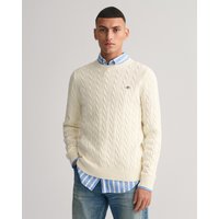 Gant Strickpullover "COTTON CABLE C-NECK", mit Wappen-Logostickerei auf der Brust Gant Strickpullover "COTTON CABLE C-NECK", mit Wappen-Logostickerei auf der Brust von Gant