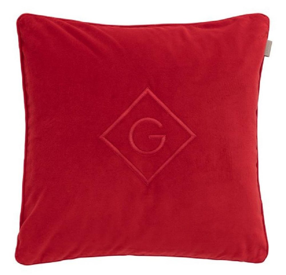 Kissenhülle Gant Home Kissen Velvet G Cushion Samtkissen Ruby Red (50x50cm), Gant von Gant