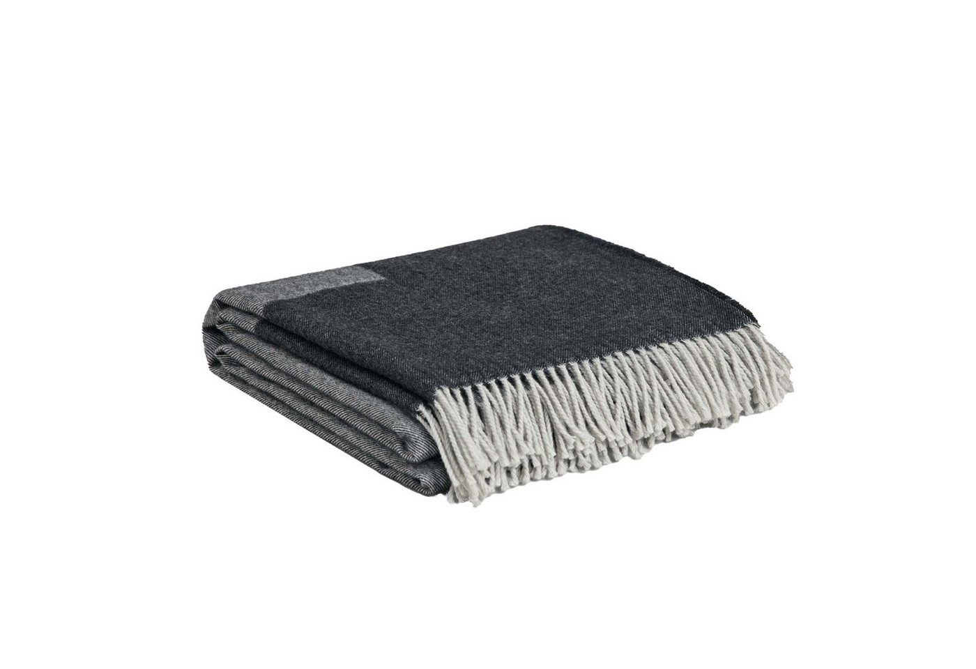 Plaid Wohndecke - LOGO THROW, Jacquard-Logo, Fransen, Gant von Gant