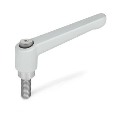 300.1-108-M16-63-SR Verstellbare Klemmhebel, Zink-Druckguss, Schraube Edelstahl von Ganter Norm