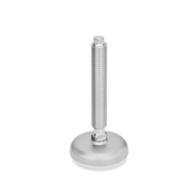 31-80-M16-100-B4-V Edelstahl-Stellfüße, mit Gummiauflage von Ganter Norm