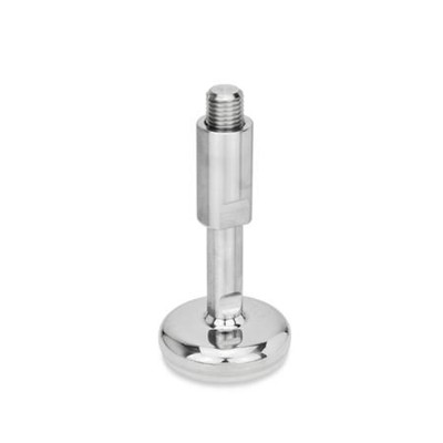 31-80-M24-174-C4-W Edelstahl-Stellfüße, mit Gummiauflage von Ganter Norm