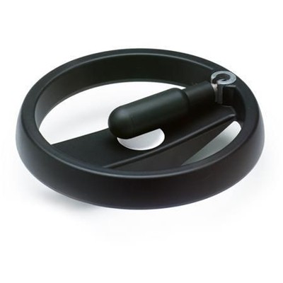 522.6-125-K12-R Umleggriff-Handräder, Kunststoff, Buchse / Umlegmechanik Edelstahl 522.6-125-K12-R Umleggriff-Handräder, Kunststoff, Buchse / Umlegmechanik Edelstahl von Ganter Norm