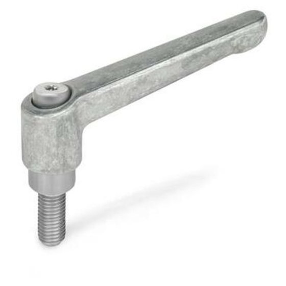 Ganter Norm® - 300.1-78-M10-50-RH Verstellbare Klemmhebel, Zink-Druckguss, Schraube Edelstahl von Ganter Norm