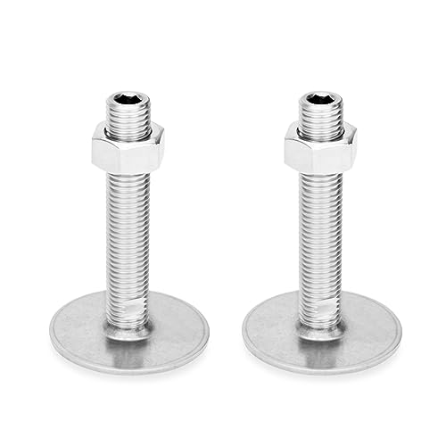 Ganter Normelemente | 2 Stück | Edelstahl Stellfüße - GN 41-50-M16-150-D0-UK| Fußdurchmesser 50mm, Silber, Gewinde d2: M16X150 Ganter Normelemente | 2 Stück | Edelstahl Stellfüße - GN 41-50-M16-150-D0-UK| Fußdurchmesser 50mm, Silber, Gewinde d2: M16X150 von Ganter Normelemente
