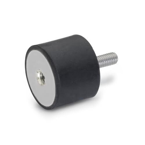 Ganter Normelemente 451-70-45-M10-ES-55 Gummipuffer GN 451 | 1 Stück, schwarz, d1: 70 h1: 45 d2: M10x27 von Ganter Normelemente