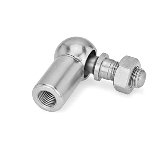 Ganter Normelemente 71802-8-M5-CSN Edelstahl Winkelgelenk DIN 71802, Silber, Anschlussgewinde d2: M5 von Ganter Normelemente