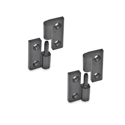 Ganter Normelemente | Aushängbare Scharniere Kunststoff | festes Lager links | 40x40mm | GN 337.1-40-40-4-A-2-SW von Ganter Normelemente