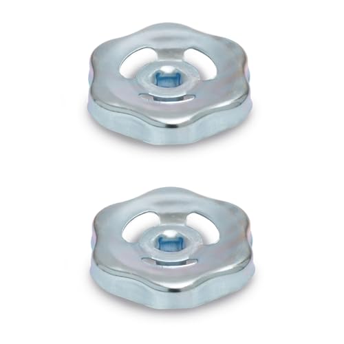 Ganter Normelemente | Blechhandrad, Ventilrad, Ventilgriff, Absperrventil | 2 Stück | GN 227.6-ST-60-V6-ZB | Durchmesser 60mm | Vierkant V6 von Ganter Normelemente