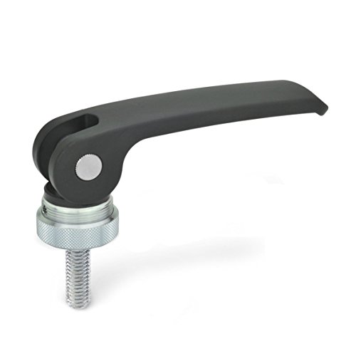 Ganter Normelemente | Exzenterspanner mit Schraube - 927-82-M8-40-A-B | Grifflänge l1: 82mm | Gewinde d2: M8 | Hebel Zink-Druckguss, schwarz | 1 Stück von Ganter Normelemente