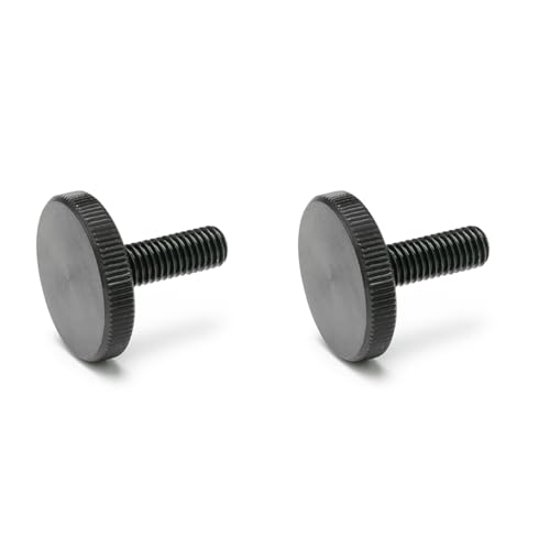 Ganter Normelemente | Flache Rändelschrauben | Rändelschrauben (niedrige Form) | DIN 653-M10-20 | 2 Stück | Stahl brüniert | Gewinde: M10x20 von Ganter Normelemente