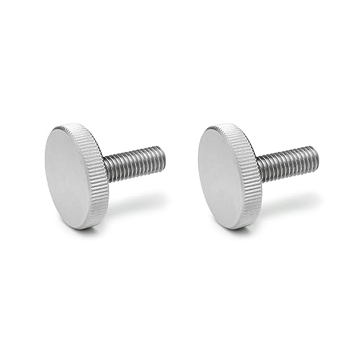 Ganter Normelemente | Flache Rändelschrauben | Rändelschrauben (niedrige Form) | DIN 653-M6-30-NI | 2 Stück | Edelstahl | Gewinde: M6x30 von Ganter Normelemente