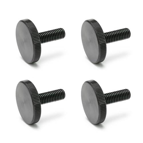 Ganter Normelemente | Flache Rändelschrauben | Rändelschrauben (niedrige Form) | DIN 653-M8-30 |4 Stück | Stahl brüniert | Gewinde: M8x30 von Ganter Normelemente