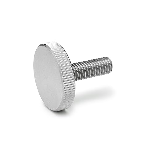 Ganter Normelemente | Flache Rändelschrauben | Rändelschrauben (niedrige Form) | DIN 653-M8-30-NI | 2 Stück | Edelstahl | Gewinde: M8x30 von Ganter Normelemente
