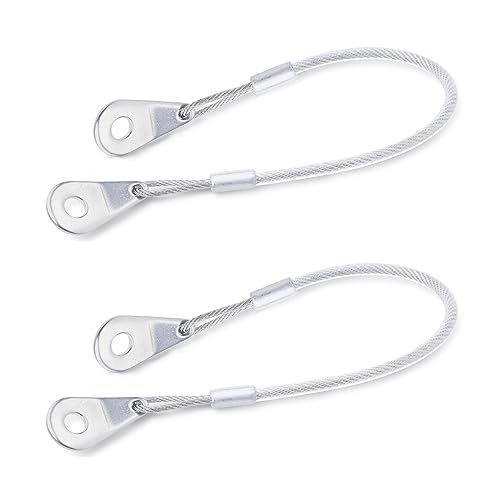 Ganter Normelemente GN 111.2-150-C-TR Edelstahl Halteseil | 2 Stück, Silber, Länge: 150 mm von Ganter Normelemente