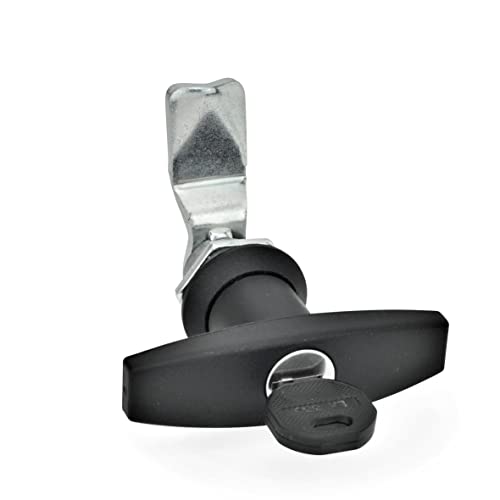 Ganter Normelemente GN 115-SCT-20 115-SCT-20-Verriegelung mit Zylinderschlüssel, Betätigung mit T-Griff, Riegelabstand A: 20mm von Ganter Normelemente