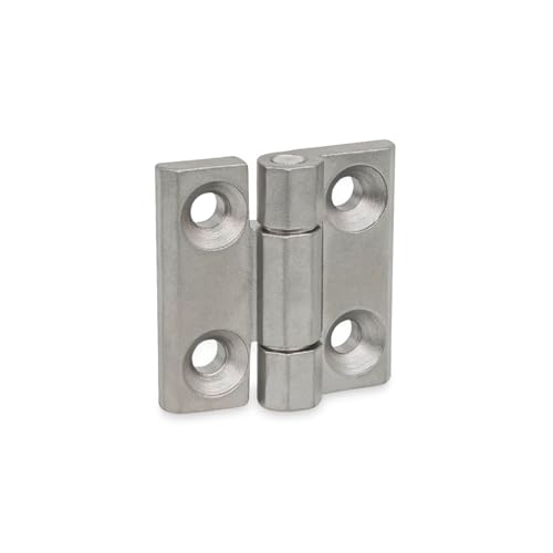 Ganter Normelemente GN 237.3-NI-50-50-A-GS Schwerlastscharnier Edelstahl NI, Silber, 50x50mm von Ganter Normelemente