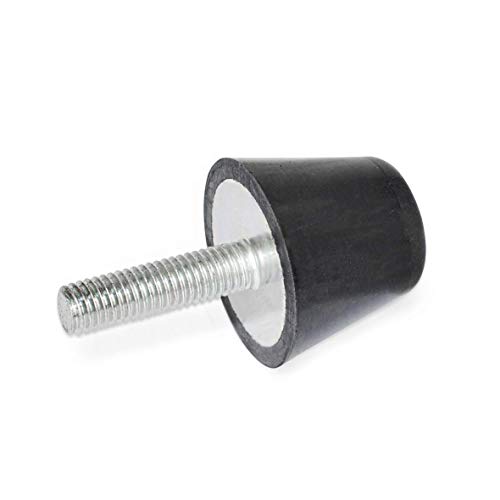 Ganter Normelemente GN 253-50-M10-40-55 ANSCHLAGPUFFER MIT SCHRAUBE, schwarz, Gewinde d2: M10x40 von Ganter Normelemente