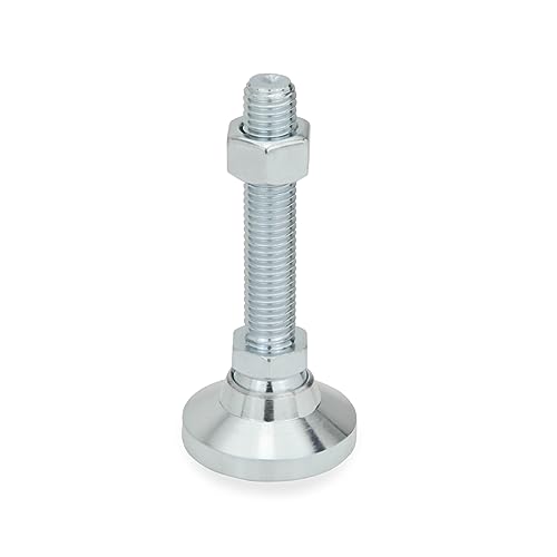 Ganter Normelemente GN 343.2-40-M10-50-OS 2-40-M10-50-OS-Gelenkfüße/Stellfüße mit Verstellspindel, verzinkt, blau passiviert, Gewinde d2: M10 x 50mm von Ganter Normelemente